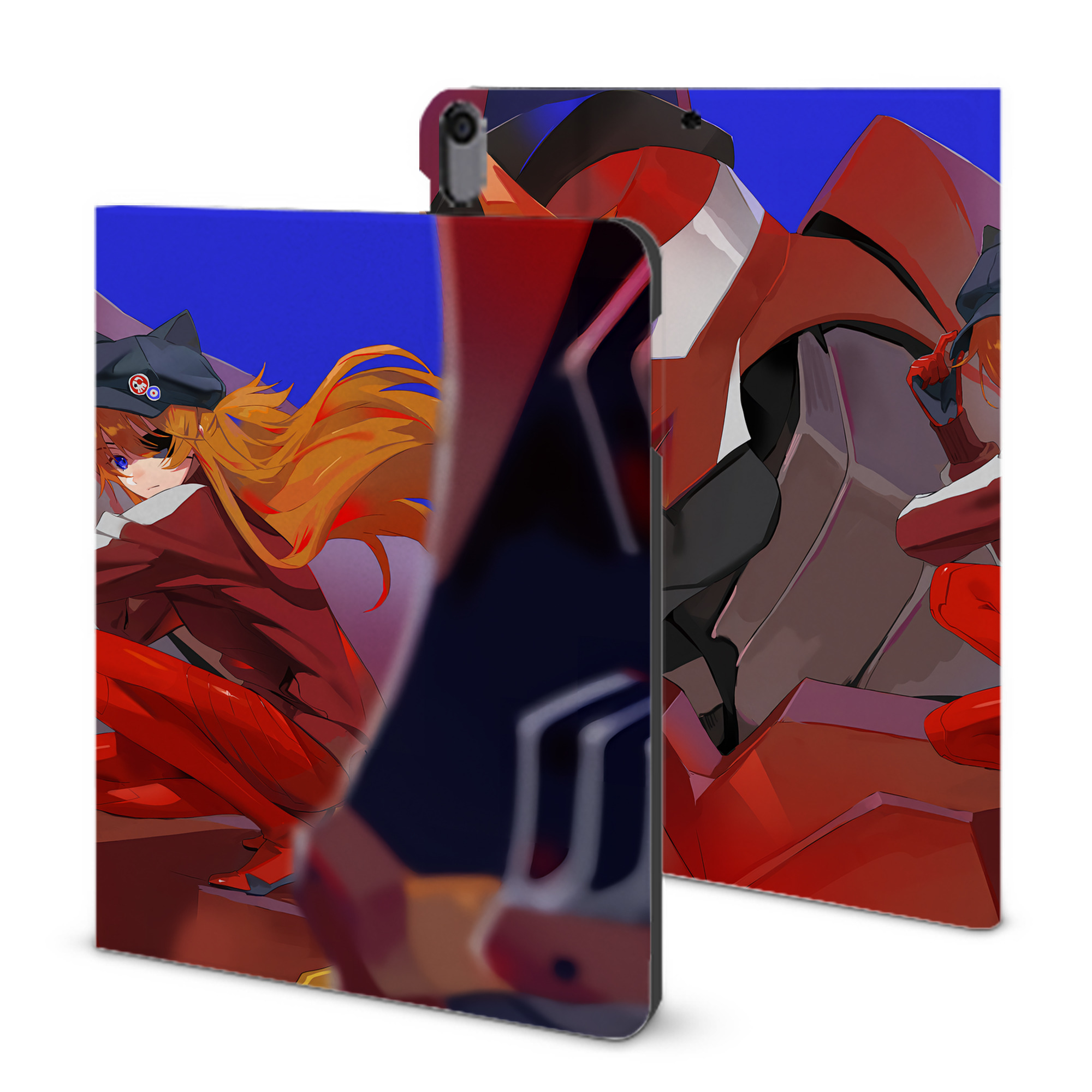 （画像用） EVA 新世紀エヴァンゲリオン IPad ケース ブック型 PUレザー TPU 耐衝撃 軽量 薄型 ペン収納なし 全面保護 IPad 各モデル対応